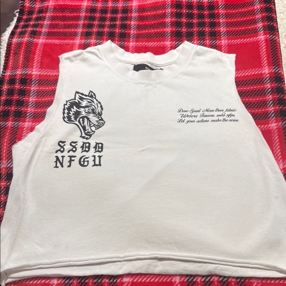 Darc Sport White Graphic Tank Top